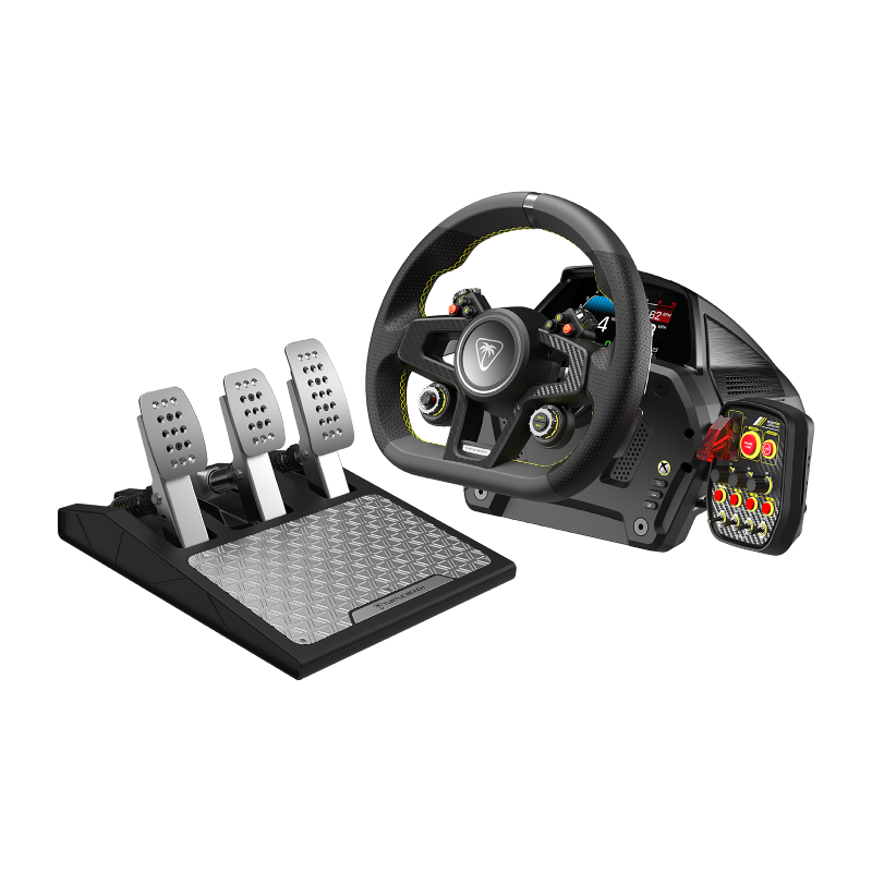 Turtlebeach VelocityOne Race Lenkrad & Pedalsystem mit Force Feedback, Magnetische Schaltwippen und Hall-Effekt-Sensoren für XBO