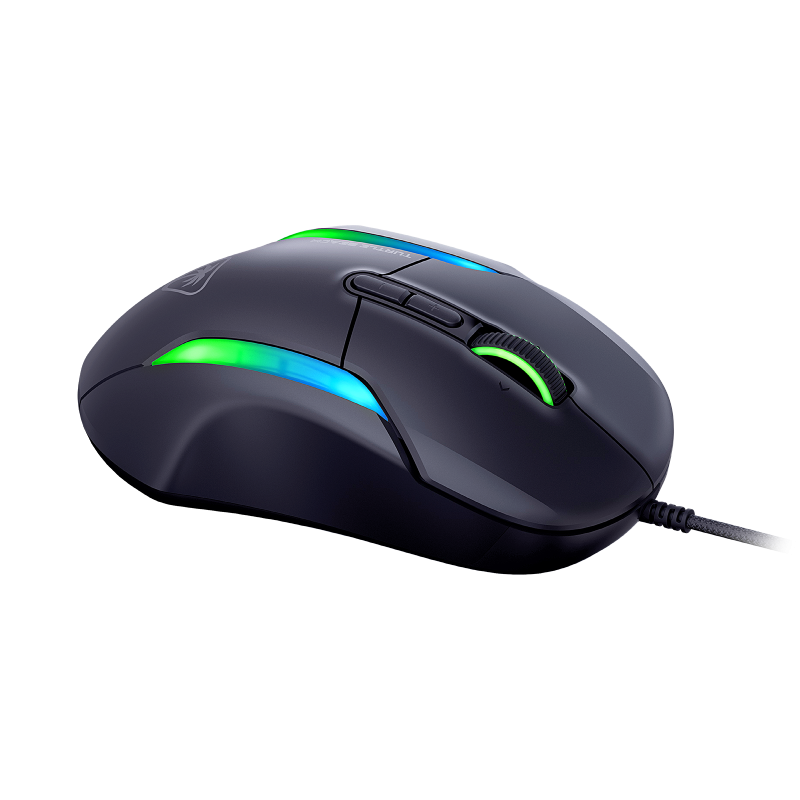 Turtlebeach Kone II ergonomische RGB-Gaming-Maus mit 4D-Scrollrad, schwarz