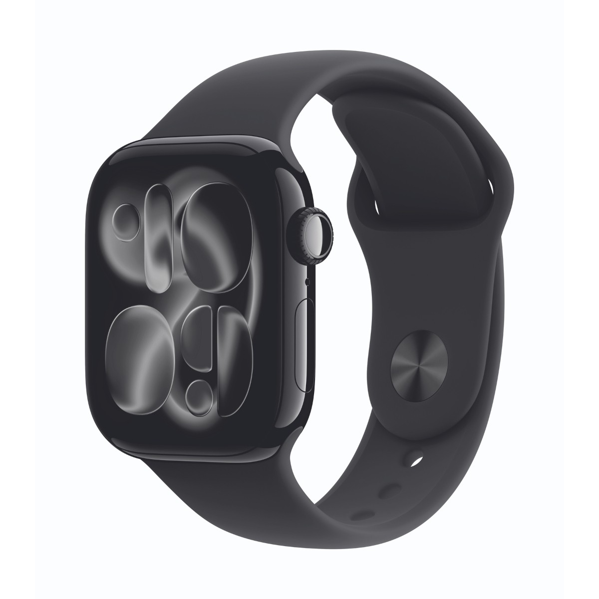 Apple Watch Series 11 Cellular 42mm Diamantschwarz Aluminium Geh mit Schwarz Sport Band - S/M