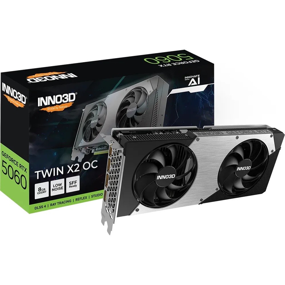 Inno3D GeForce RTX 5060 8GB TWIN X2 OC - 8GB GDDR7, HDMI, 3x DP