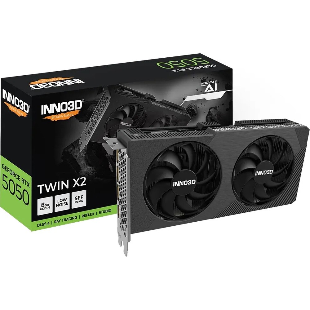 Inno3D GeForce RTX 5050 8GB TWIN X2 Grafikkarte - 8GB GDDR6, DVI, HDMI, DP