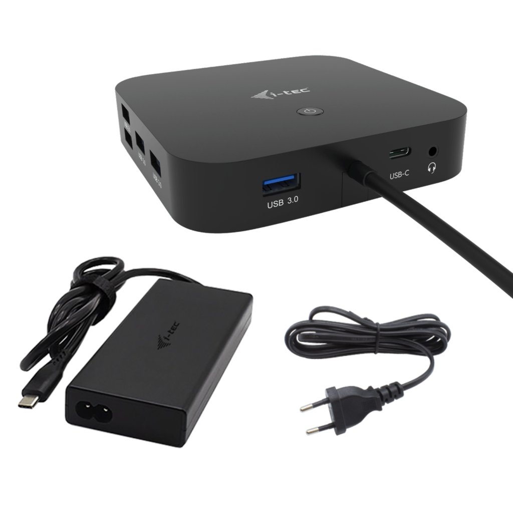 i-tec USB-C HDMI Dual DP Docking Station mit Power Delivery 100 W + i-tec Universal Charger 100 W
