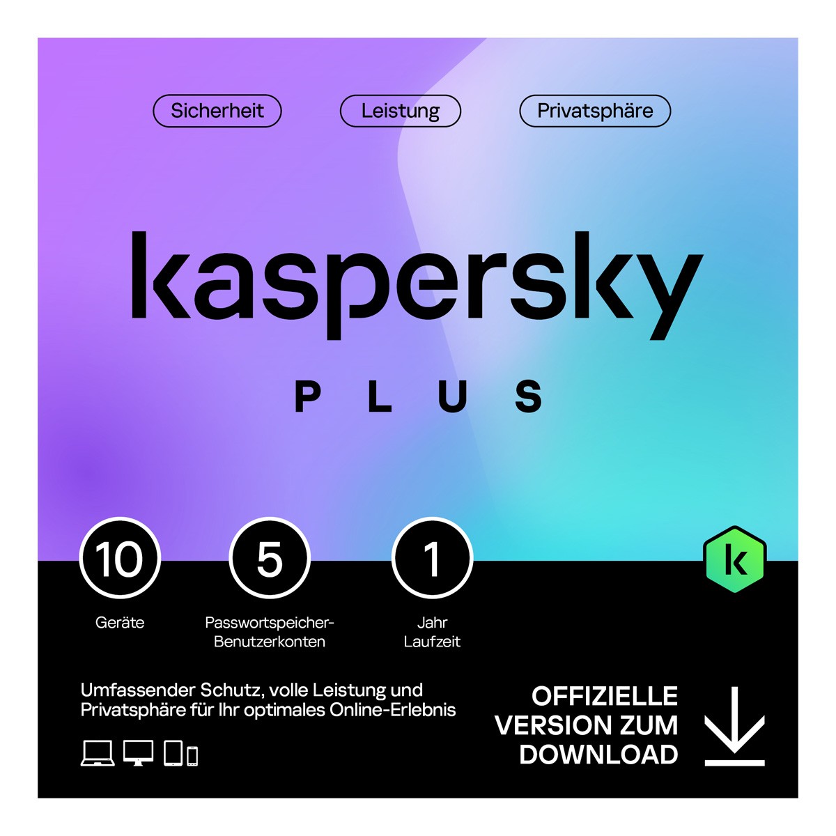 Kaspersky Plus Internet Security [10 Geräte - 1 Jahr]