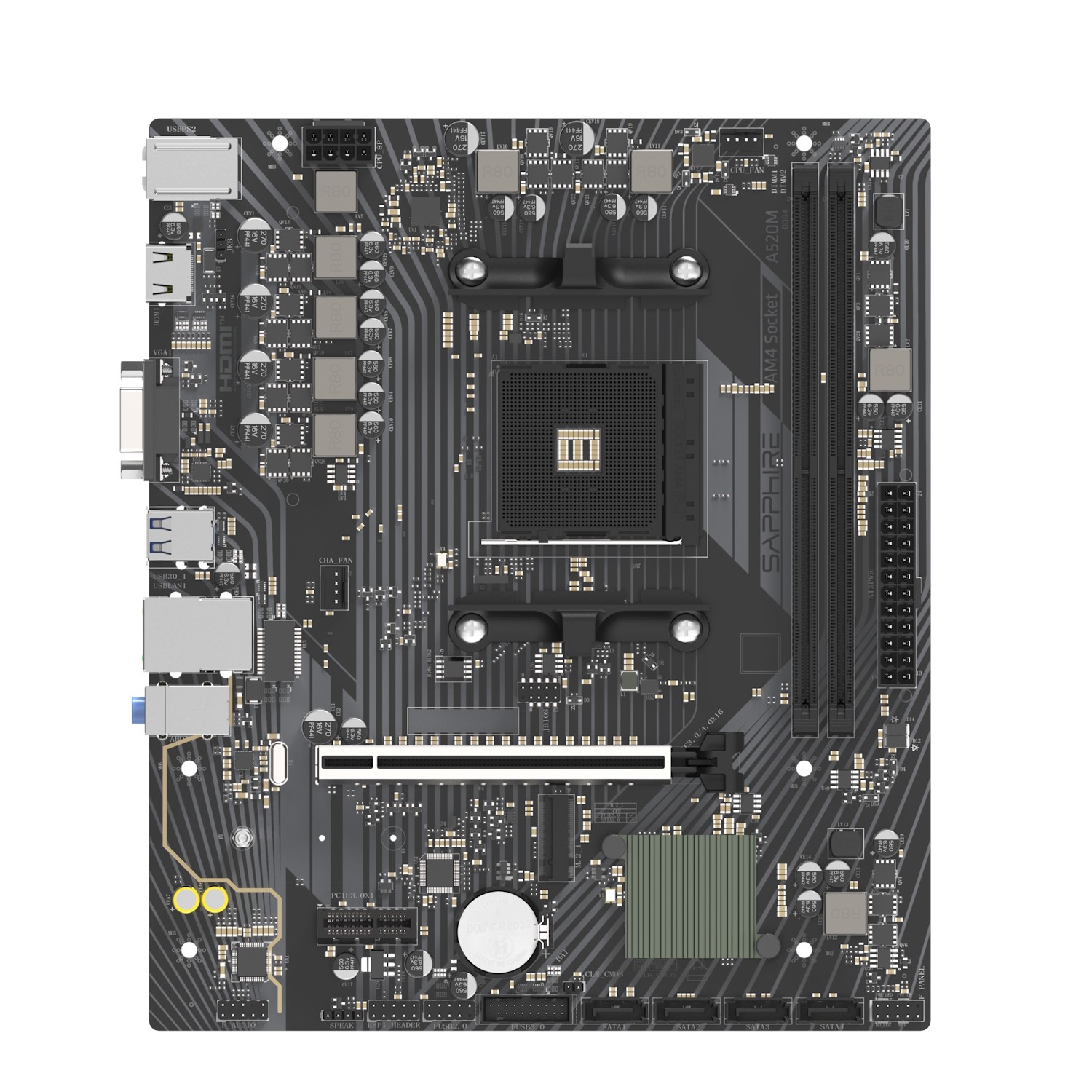 SAPPHIRE A520M-E Mainboard Sockel AM4