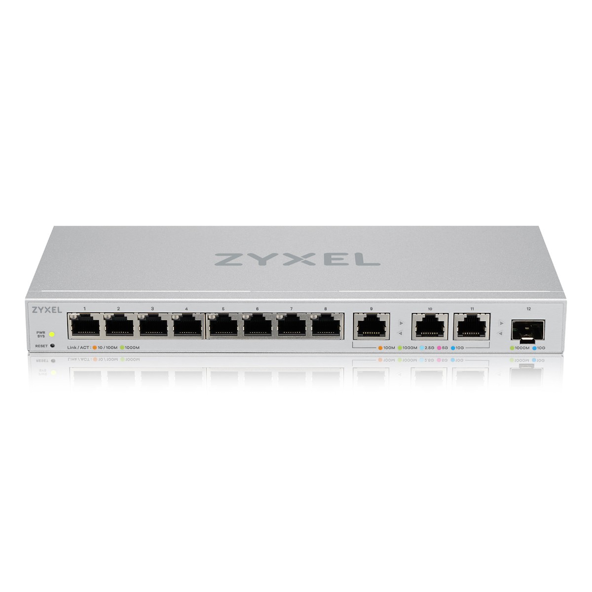 Zyxel XMG-1250-12 Smart Managed Switch 8x 1G Ethernet, 3x 2.5G Ethernet, 1x 10G SFP+