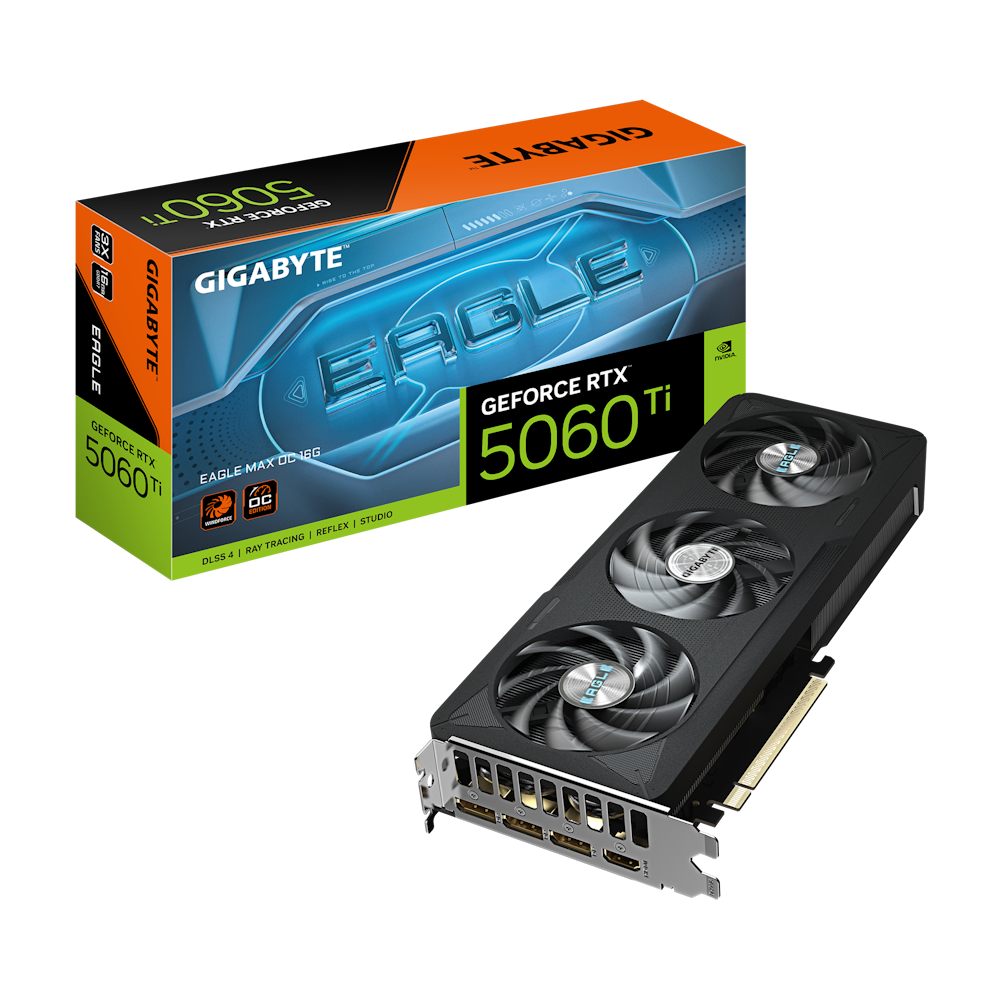 KOMP. GIGABYTE GeForce RTX 5060 Ti EAGLE MAX OC 16G - 16GB GDDR7, HDMI, 3x DP