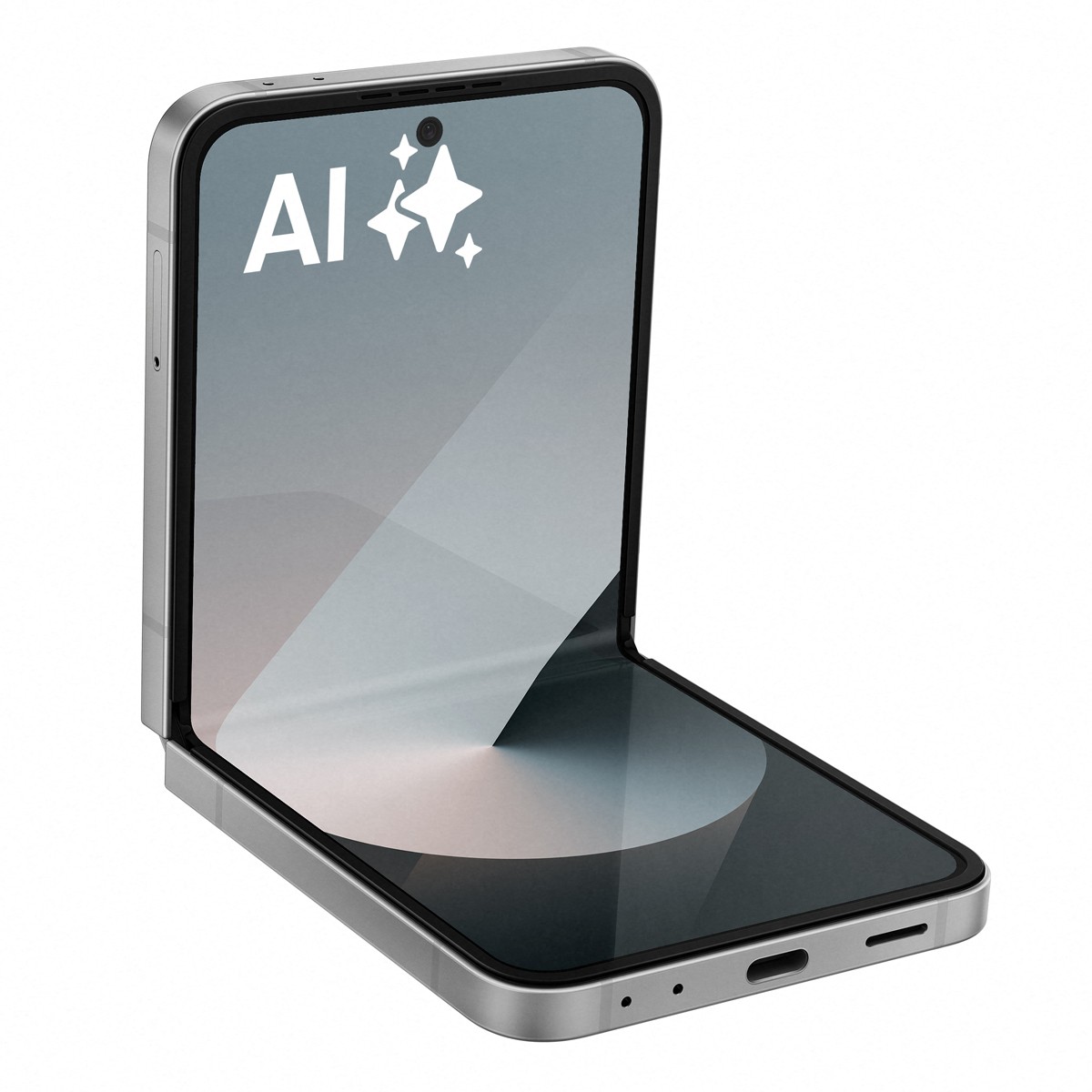 Samsung Galaxy Z Flip6 256GB Silver Shadow EU 17cm (6,7") OLED Display, Android 14, Dual-Kamera, Faltbar