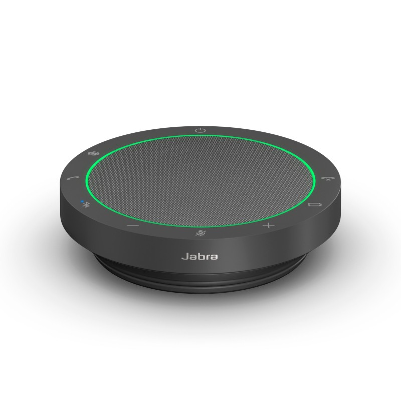 Jabra Speak2 55, Mobile Freisprecheinrichtung, Vollduplex Audio, Bis zu 12 Stunden Akkulaufzeit, Spritzwassergeschützt, 4 Mikrof