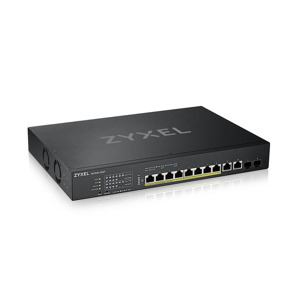 Zyxel XS1930-12HP Smart Managed Switch [10x 10 Gbit/s Ethernet, 8x PoE++, 375W, 2x 10 Gbit/s SFP+]