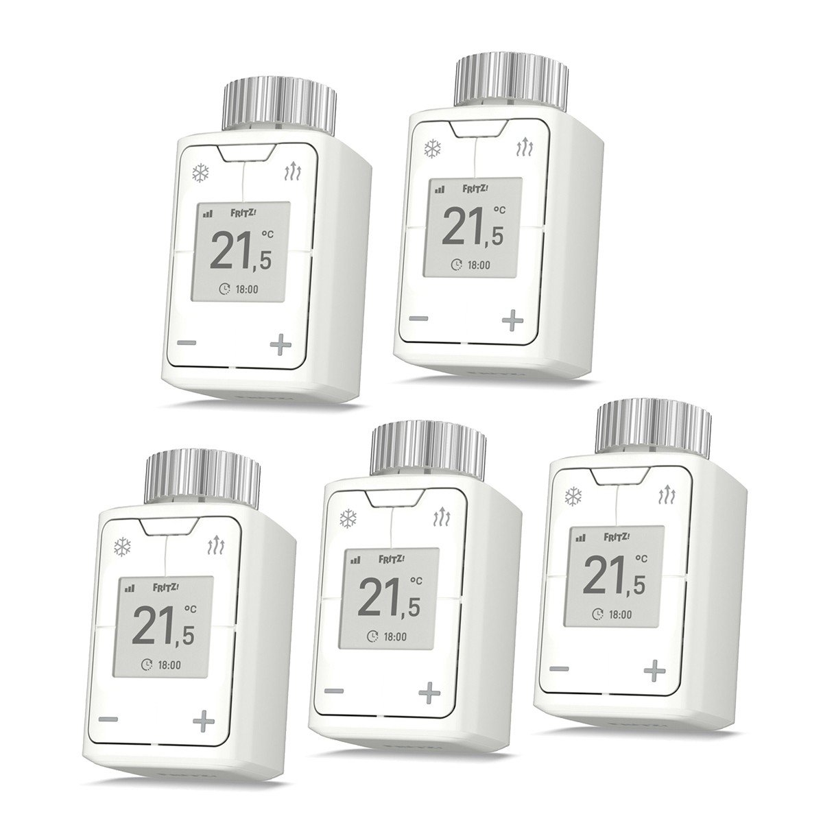 5er Pack FRITZ!DECT 302 [Intelligenter Heizkörperregler]