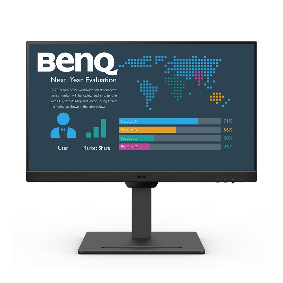 BenQ BL2490T LED Monitor 1920 x 1080 Full HD (1080p) @ 100 Hz - IPS - 250 cd/m² - 1300:1 - 5 ms - 2xHDMI, DisplayPort - Lautspre